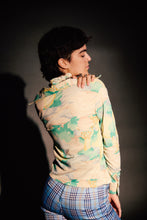 Load image into Gallery viewer, 1970’s Green and Yellow Poly Two-Piece Halter and Button Down Set