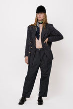 Load image into Gallery viewer, 1980&#39;s Two Piece Navy Pinstripe Pant Suit