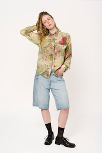 1990's Shady Baggy Light Wash Skater Long Jean Shorts