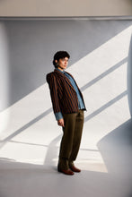 Load image into Gallery viewer, 1980&#39;s Navy Brown Striped Blazer