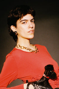 Nina Ricci Gold Tone Circle Necklace