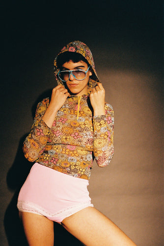 1960's Hot Pink Lacy High Waist Panties