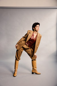1990's Braemar Camel Two Piece Suit