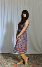 Load image into Gallery viewer, 1970's Cotton Gauze Block Print Sleeveless Dress