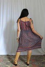 Load image into Gallery viewer, 1970's Cotton Gauze Block Print Sleeveless Dress