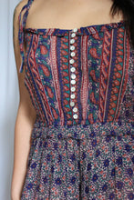 Load image into Gallery viewer, 1970's Cotton Gauze Block Print Sleeveless Dress