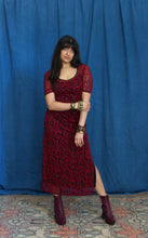 Load image into Gallery viewer, 1990's Red Mesh Betsey Johnson Maxi Dress size L