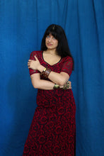 Load image into Gallery viewer, 1990's Red Mesh Betsey Johnson Maxi Dress size L