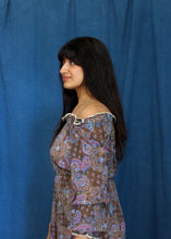 Load image into Gallery viewer, 1970's Simon Massey Sheer Printed Cotton Dress