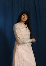 Load image into Gallery viewer, 1960's Champagne  Silk Diamond Maxi Dress