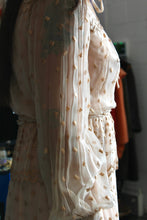 Load image into Gallery viewer, 1960's Champagne  Silk Diamond Maxi Dress
