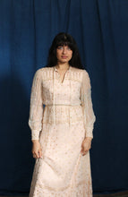 Load image into Gallery viewer, 1960's Champagne  Silk Diamond Maxi Dress
