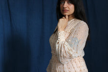 Load image into Gallery viewer, 1960's Champagne  Silk Diamond Maxi Dress