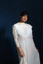 Load image into Gallery viewer, Antique White Sheer Cotton Lace Dress- Super Rare Large Size