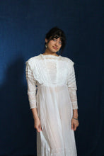 Load image into Gallery viewer, Antique White Sheer Cotton Lace Dress- Super Rare Large Size