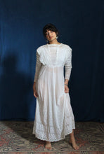 Load image into Gallery viewer, Antique White Sheer Cotton Lace Dress- Super Rare Large Size