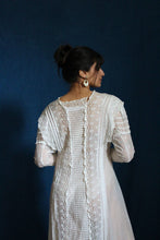 Load image into Gallery viewer, Antique White Sheer Cotton Lace Dress- Super Rare Large Size
