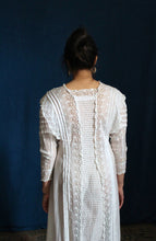 Load image into Gallery viewer, Antique White Sheer Cotton Lace Dress- Super Rare Large Size
