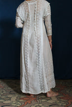 Load image into Gallery viewer, Antique White Sheer Cotton Lace Dress- Super Rare Large Size
