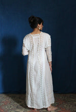 Load image into Gallery viewer, Antique White Sheer Cotton Lace Dress- Super Rare Large Size