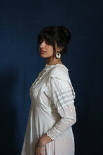 Load image into Gallery viewer, Antique White Sheer Cotton Lace Dress- Super Rare Large Size