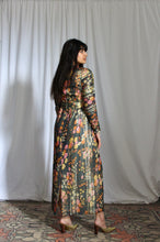 Load image into Gallery viewer, 1960's Lurex Floral Maxi Gown