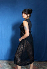 Load image into Gallery viewer, 1950's Sheer Black Lace Dress