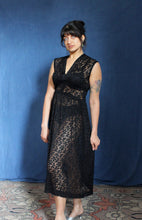 Load image into Gallery viewer, 1950's Sheer Black Lace Dress