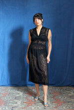 Load image into Gallery viewer, 1950's Sheer Black Lace Dress