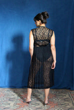 Load image into Gallery viewer, 1950's Sheer Black Lace Dress