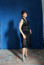 Load image into Gallery viewer, 1950's Sheer Black Lace Dress