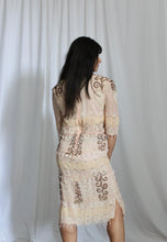 Load image into Gallery viewer, 1980's Zandra Rhodes Silk Drop Waist Soft Pink Beaded Dress