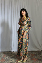 Load image into Gallery viewer, 1960's Lurex Floral Maxi Gown