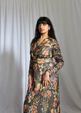 Load image into Gallery viewer, 1960's Lurex Floral Maxi Gown