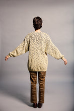 Load image into Gallery viewer, 1980&#39;s Flapper Novelty Knit Cream Graphic Sweater