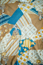 Load image into Gallery viewer, 1970's Deco Ladies Poly Patchwork Graphic Long Sleeve Tee