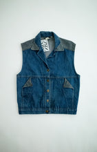 Load image into Gallery viewer, 1980's Medium Wash Contrast Denim Vest