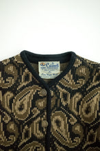 Load image into Gallery viewer, 1960's Paisley Knit Wool Cardigan