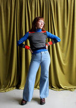 Load image into Gallery viewer, 1970's Light Wash High Waisted Bell Bottom Jeans
