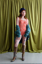 Load image into Gallery viewer, 1960's Red, Orange and White One Piece Swimsuit