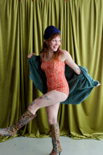 Load image into Gallery viewer, 1960's Red, Orange and White One Piece Swimsuit