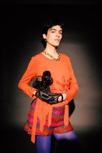 Load image into Gallery viewer, Red Jersey Joseph Ribkoff Rosette Top