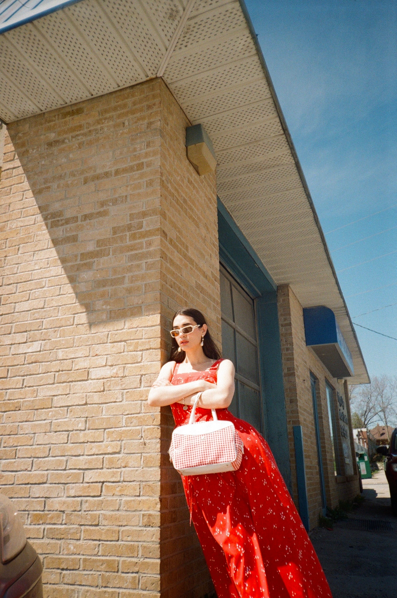Bill Tice 1970s Red Cotton Maxi Wrap Dress – nouveaurichevintage