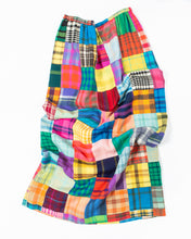 Load image into Gallery viewer, Rainbow Patchwork Plaid Maxi Skirt