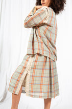 Load image into Gallery viewer, Plaid Two-Piece Skirt Set with Lacing and Grommet Detail