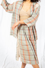 Load image into Gallery viewer, Plaid Two-Piece Skirt Set with Lacing and Grommet Detail