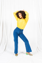 Load image into Gallery viewer, 70s Bright Blue High Waist Corduroy