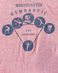 70s Red Gymnastics Ringer T-Shirt