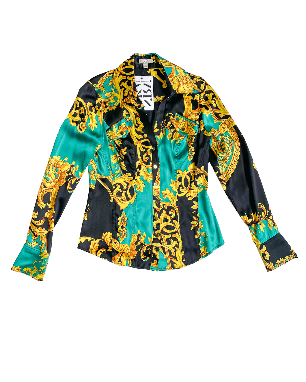 Y2K Silk Opulence  Blouse by Cache