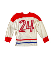 Load image into Gallery viewer, 70s  vintage acetate  knit sport jersey Number 24 Taylors Sports